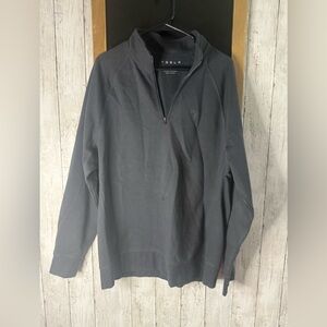 Tesla Sweater Adult Large Black 1/4 Zip Pullover Mens Long Sleeve 0477